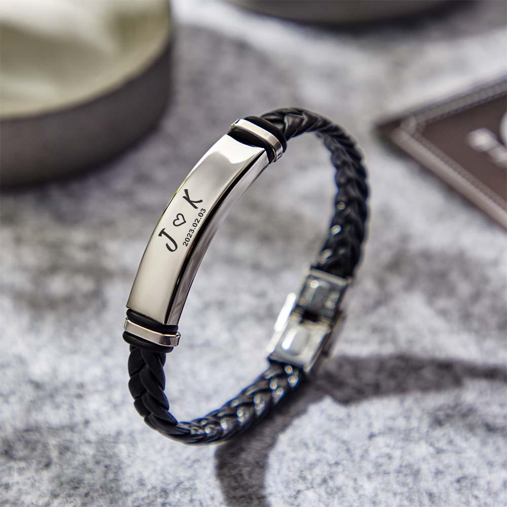 Any Text - Personalized Couple Initial Bracelet