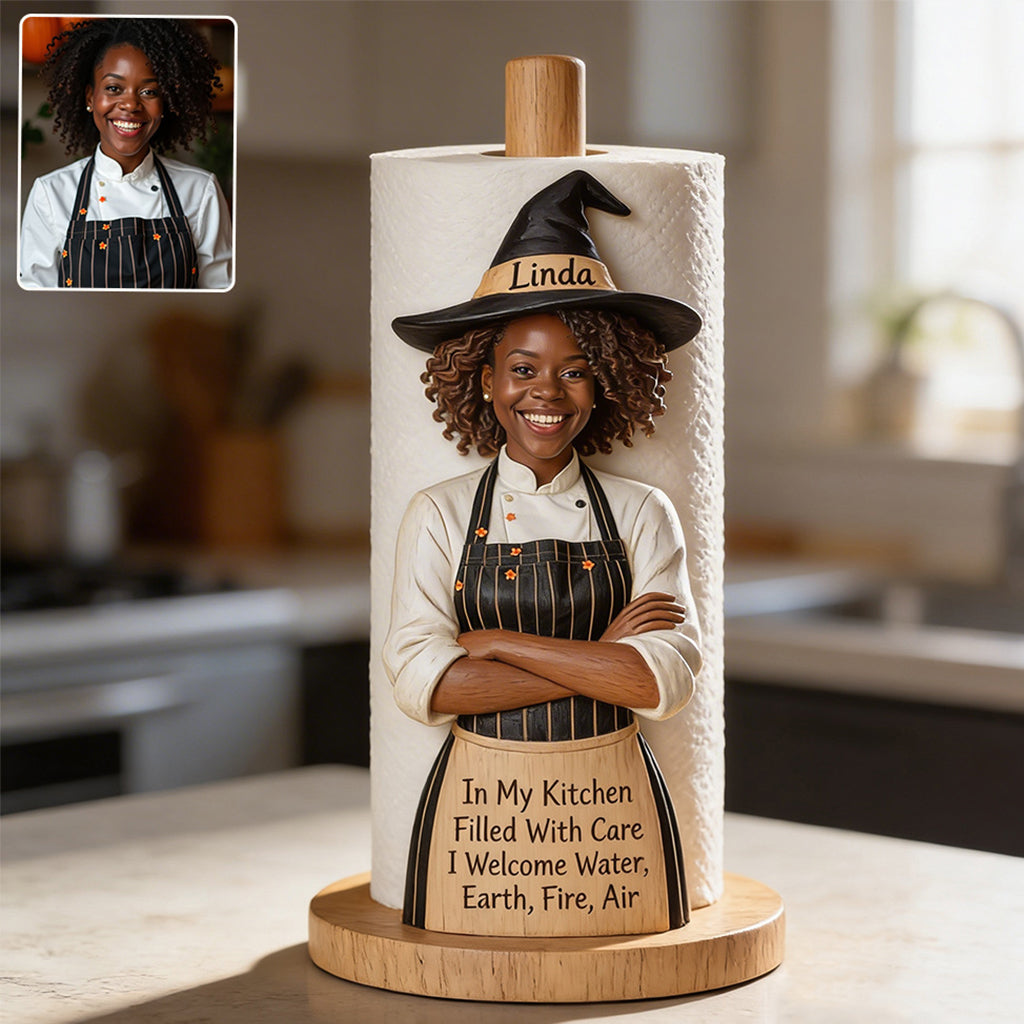 In My Kitchen - Personalized Witch Paper Towel Stand