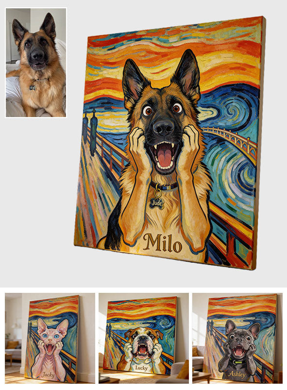 Custom Any Photo, Funny Pet - Personalized Dog Canvas And Poster