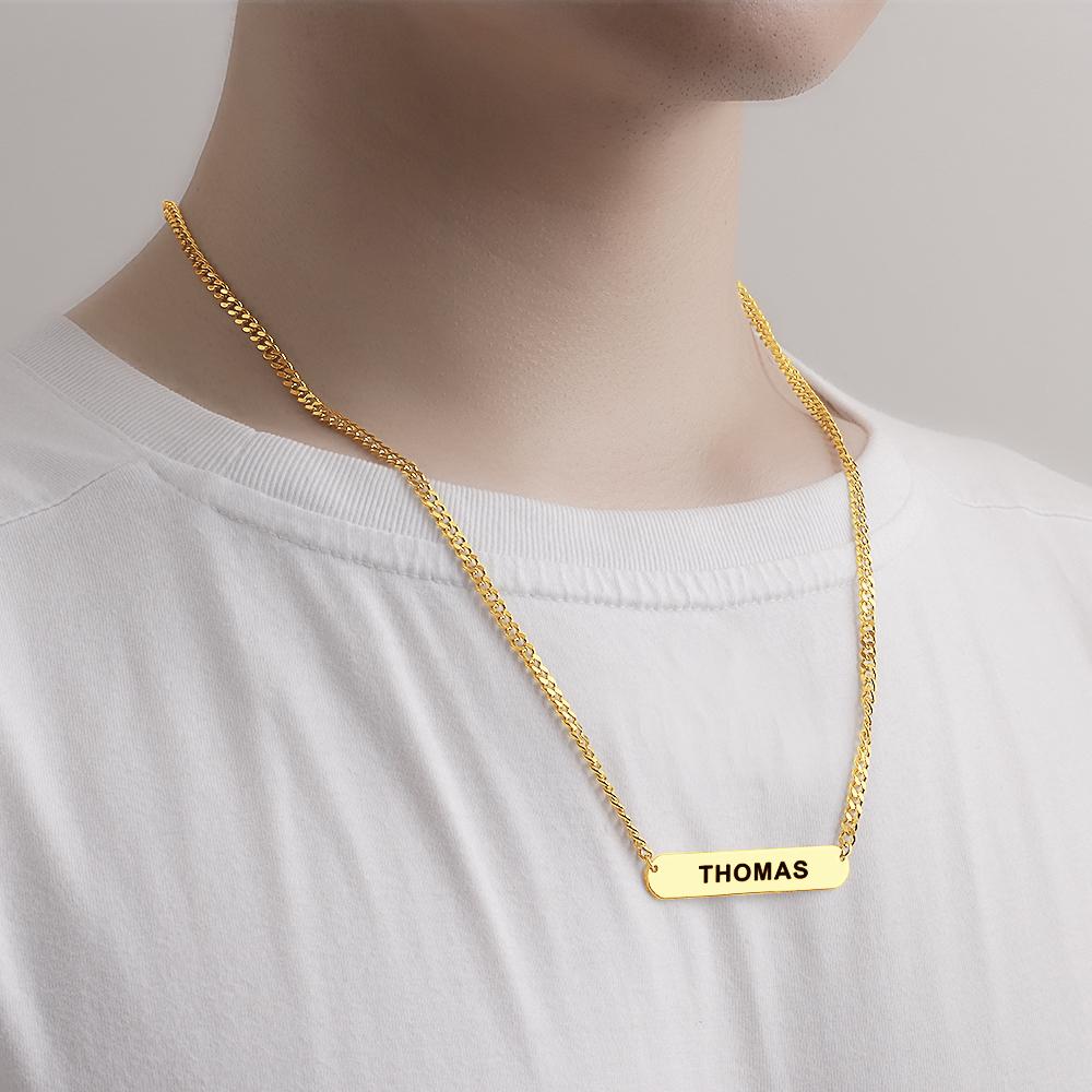 Any Name/ Text/... - Personalized Bar Necklace