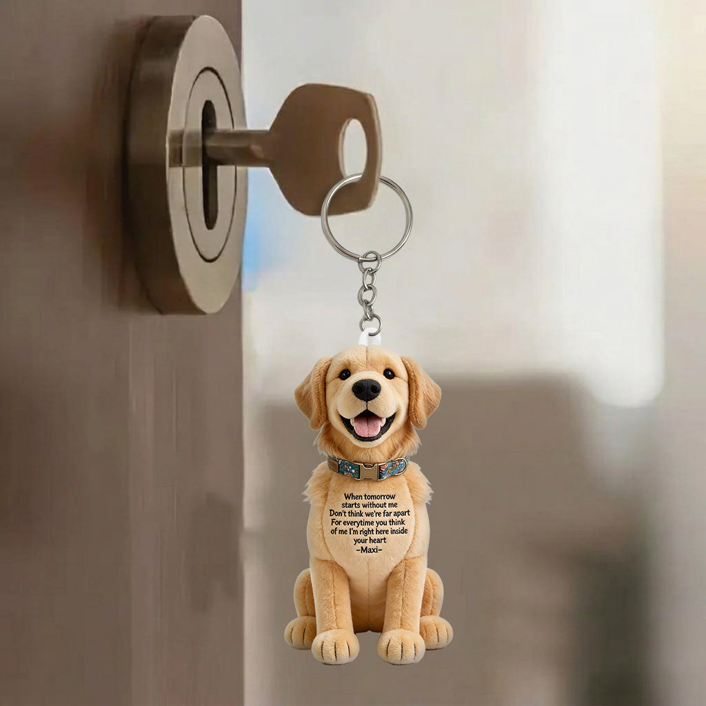 I'm Always With You - Personalized Dog Plush Keychain