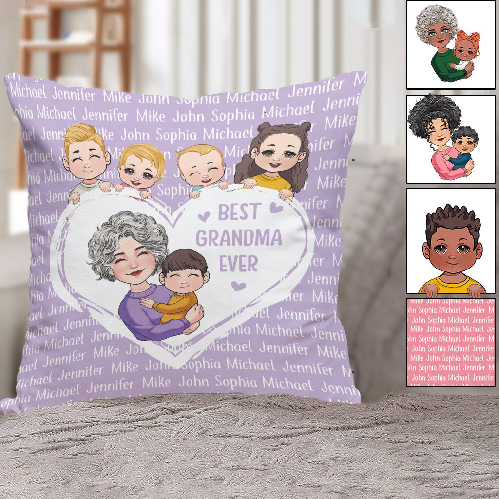Grandma/Nana/Gigi We Love You - Personalized Grandma Throw Pillow