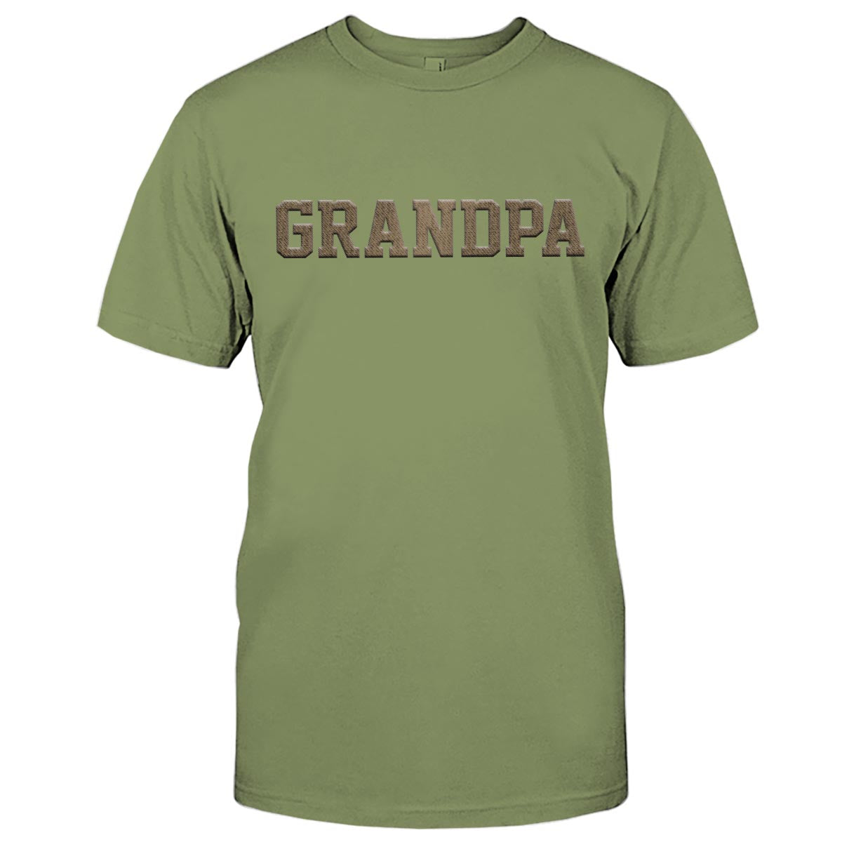 Custom Name - Personalized Grandpa Embroidered T-shirt