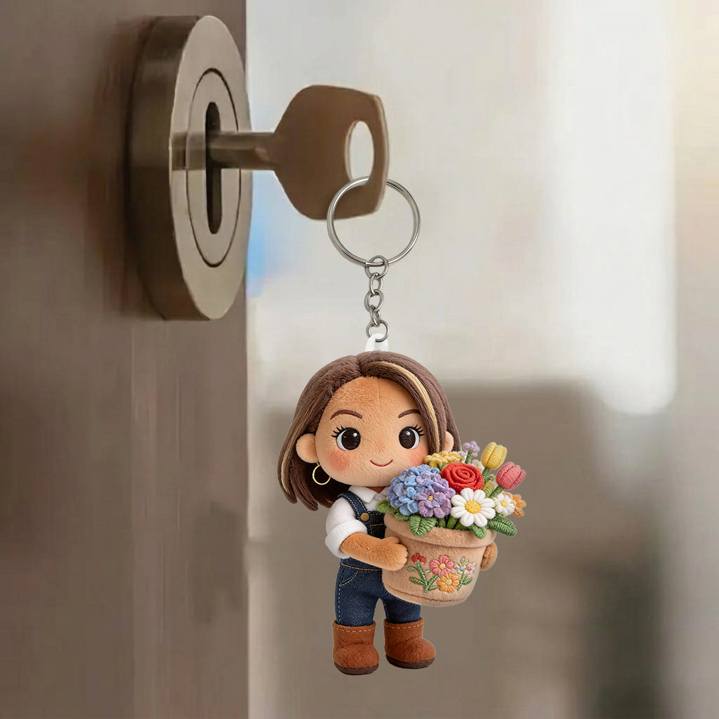 Gardener Of The Year - Personalized Gardening Plush Keychain