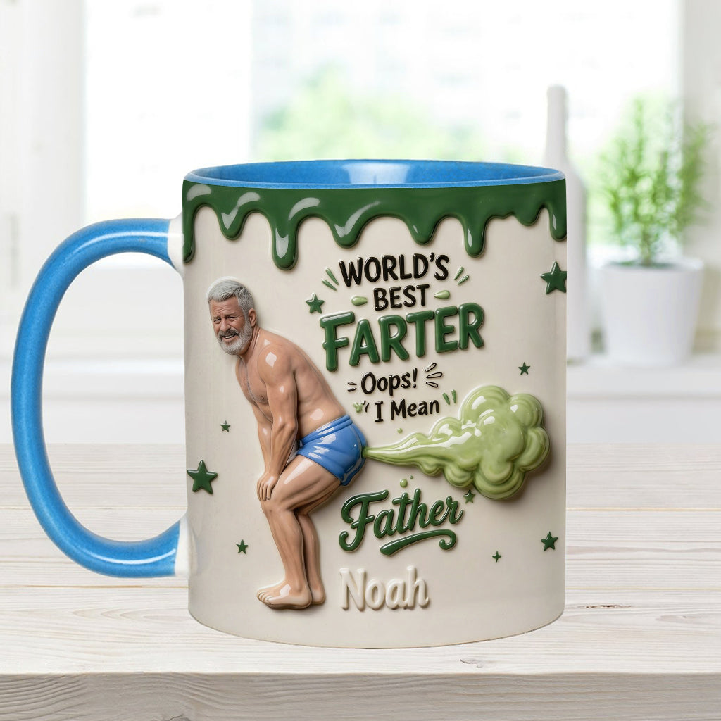 Best Farter Ever - Personalized Father Accent Mug & Coaster
