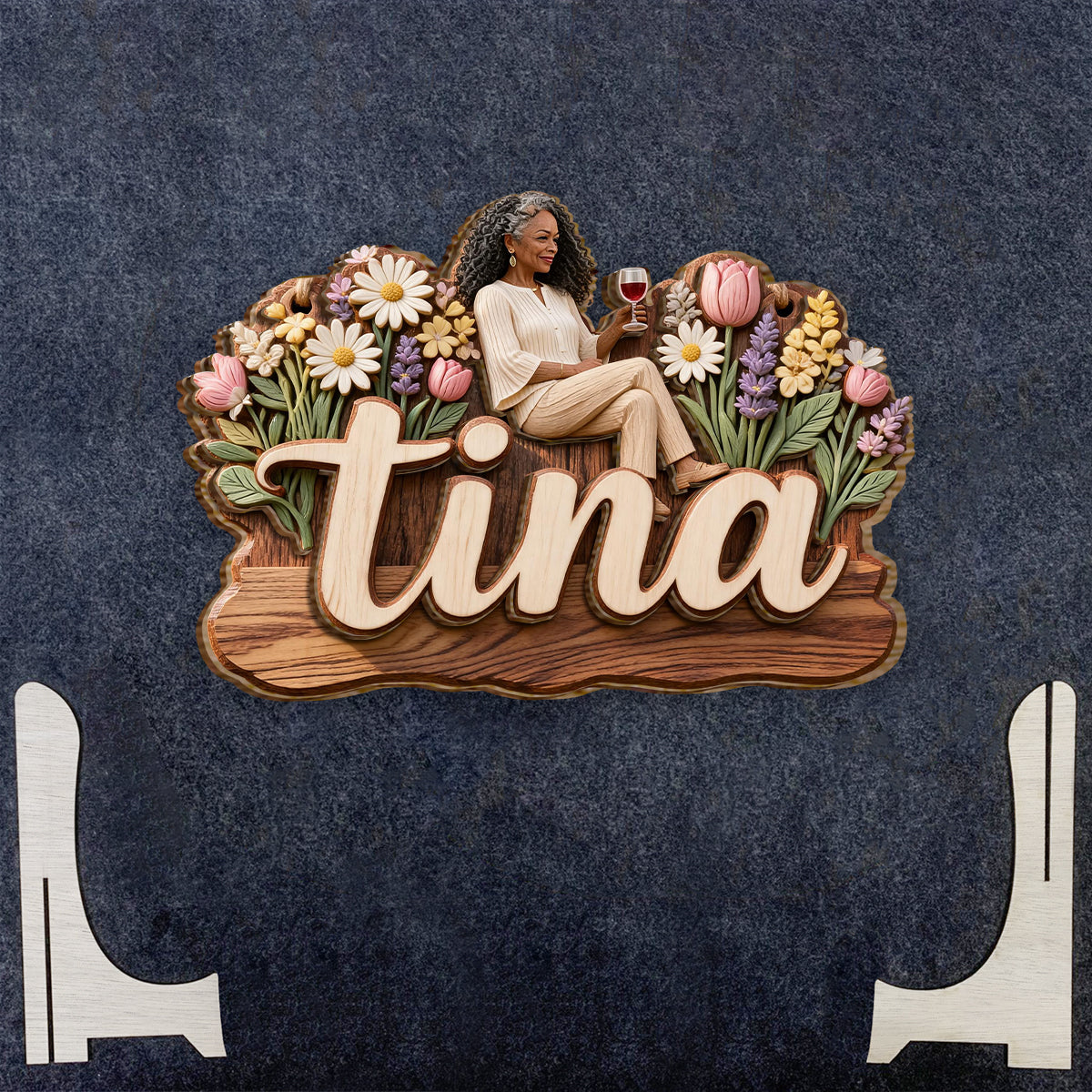 Custom Any Name My Beautiful Garden - Personalized Gardening 2 Layered Wood Sign / Wood Plaque