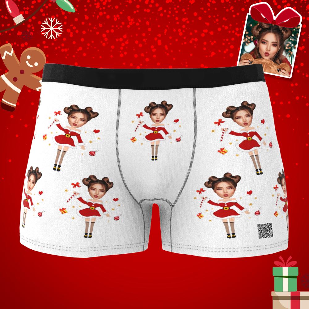 Custom Wife Or Girlfriend Face Boxers AR View - Personalized Couple Men's boxer briefs