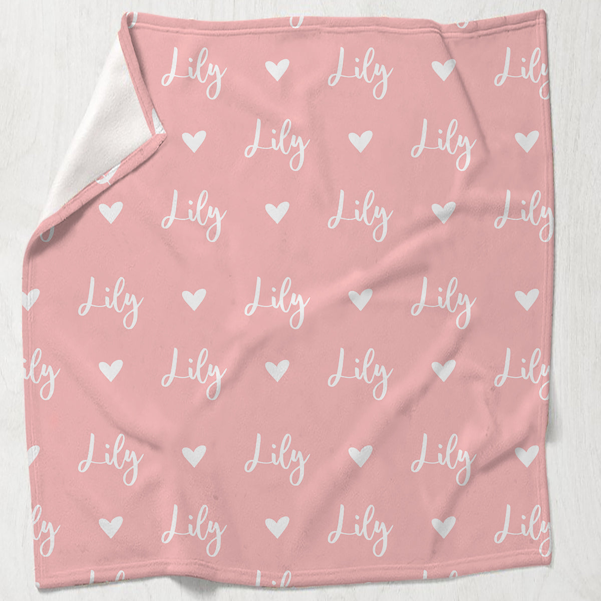 Custom Name Heart Pattern - Personalized Step Mom Blanket