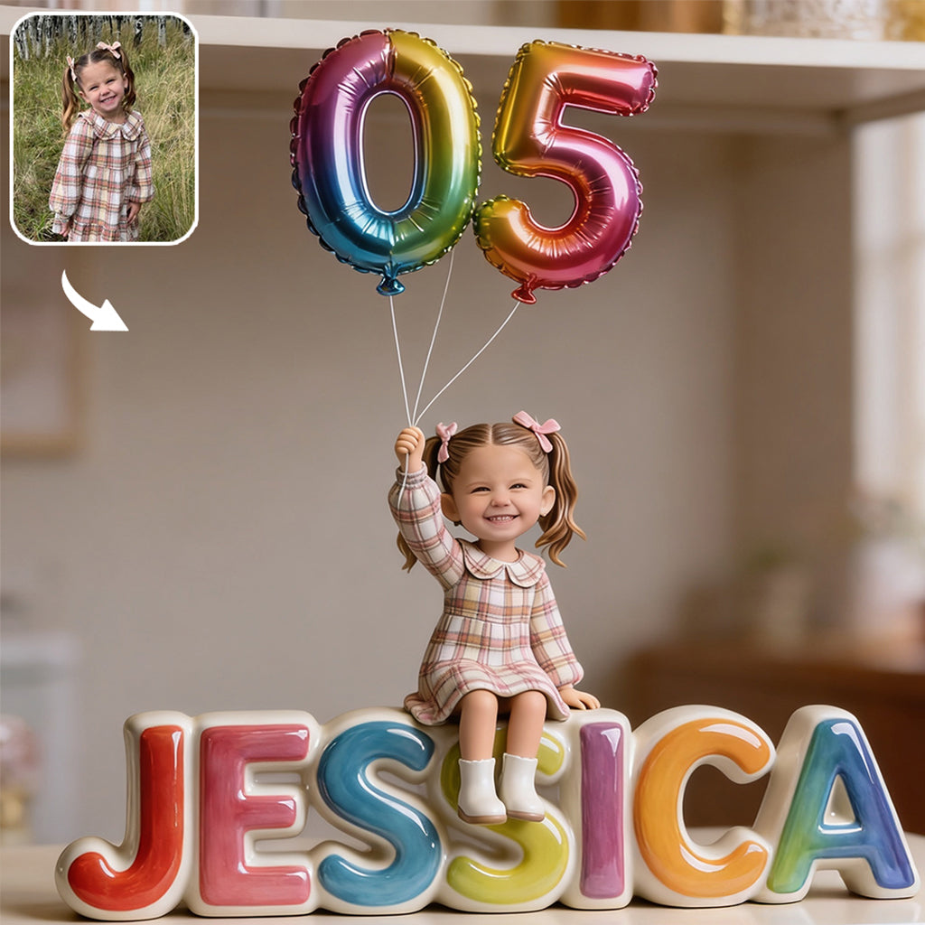 Birth Day Gift For Kids - Personalized Birthday Custom Shaped Acrylic Plaque