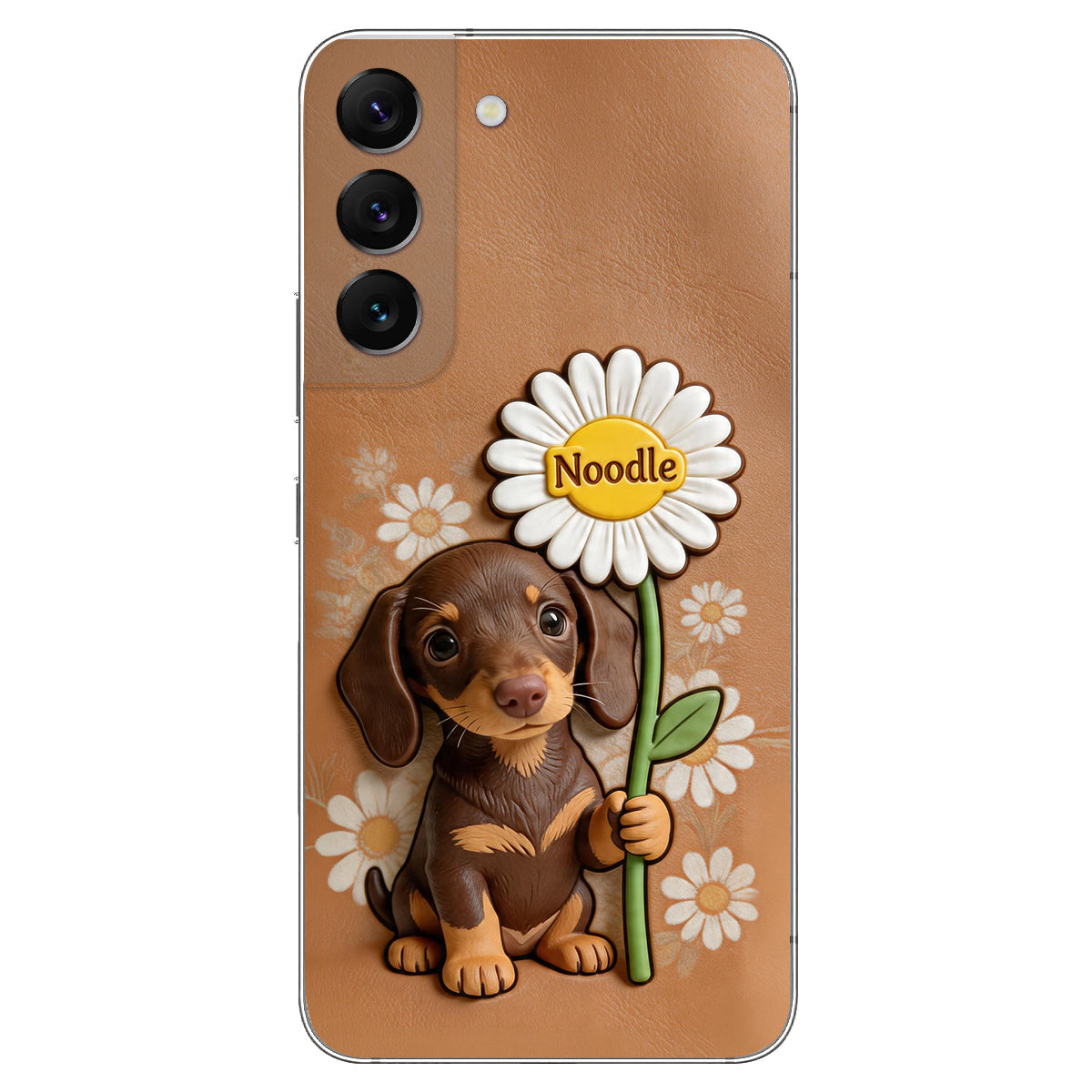 Custom Any Photo - Personalized Dog 3D Embossed Leather Phone Case