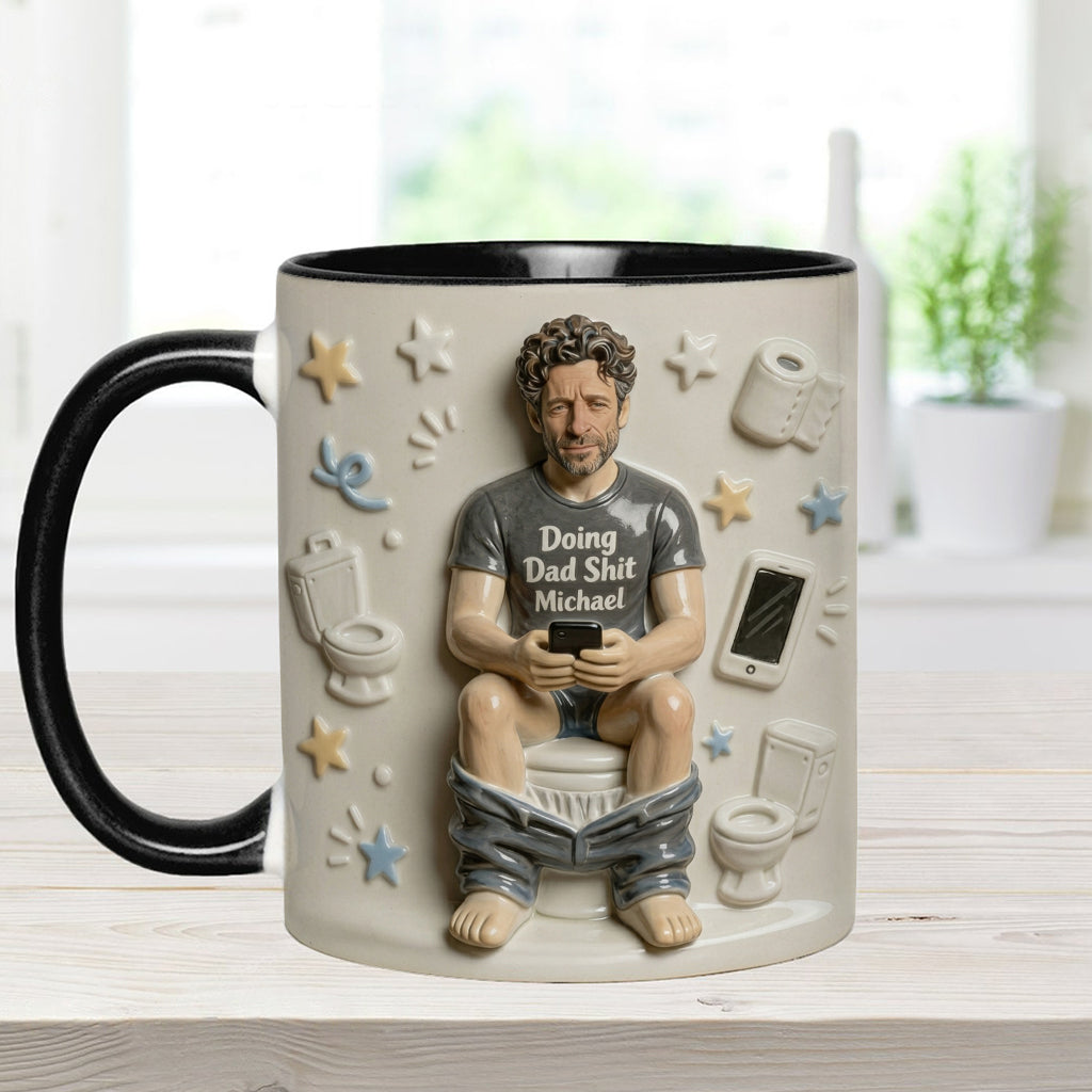 Best Time Of Day - Personalized Father Accent Mug & Coaster