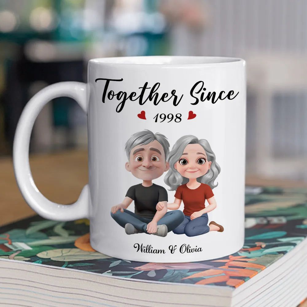 Couple ‘Together Since’ Mug Anniversary Gift High Clarity Beautiful and Textured