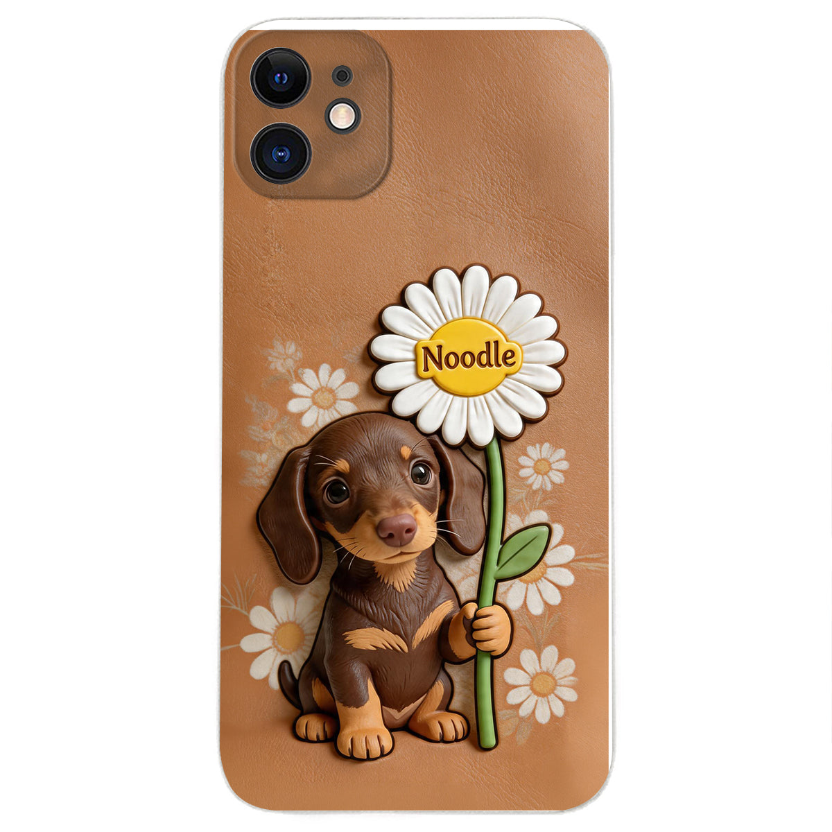 Custom Any Photo - Personalized Dog 3D Embossed Leather Phone Case