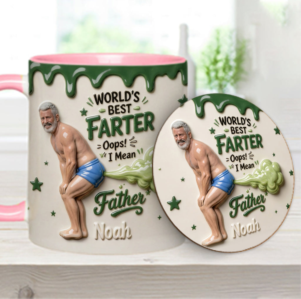 Best Farter Ever - Personalized Father Accent Mug & Coaster
