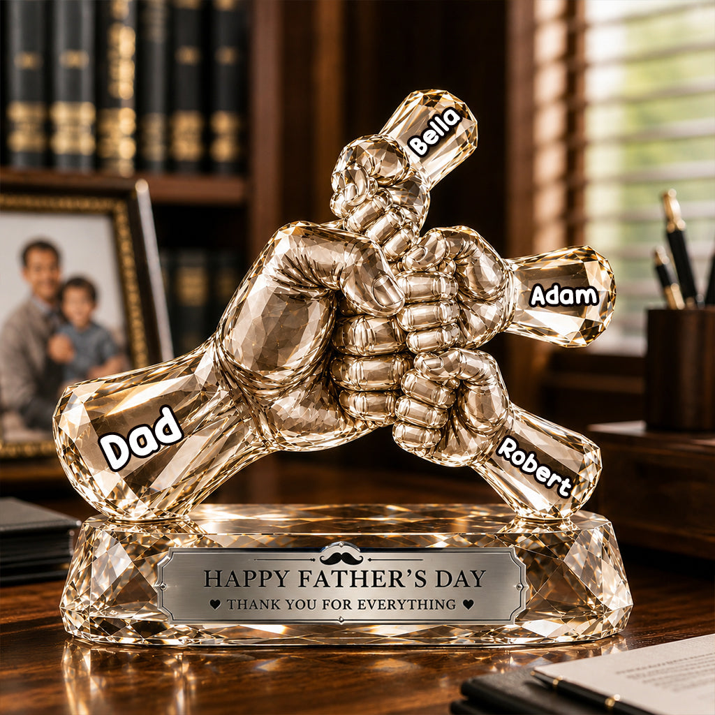 Happy Father's Day - Personalized Father Custom Shaped Acrylic Plaque