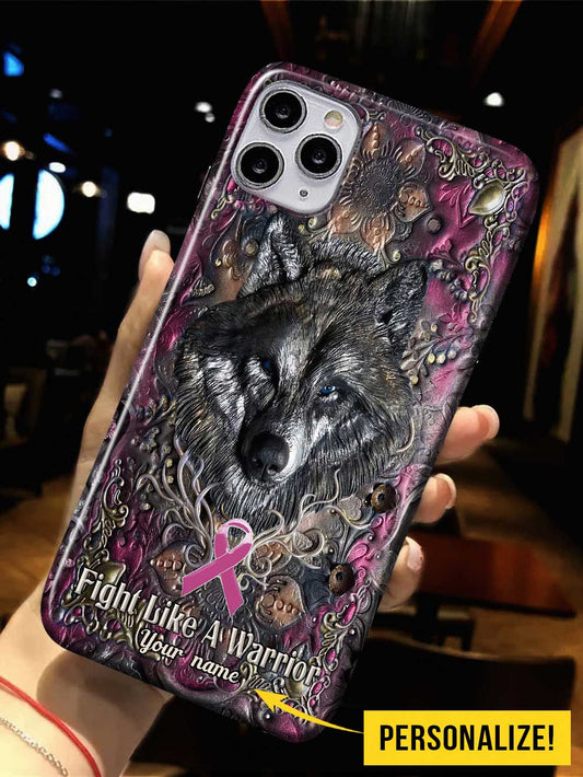 Fight Like A Warrior - Breast Cancer Awareness Personalized 3D Printed Phone Case
