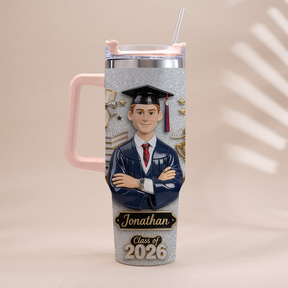 Graduation Girl - Personalized Graduation Tumbler With Handle