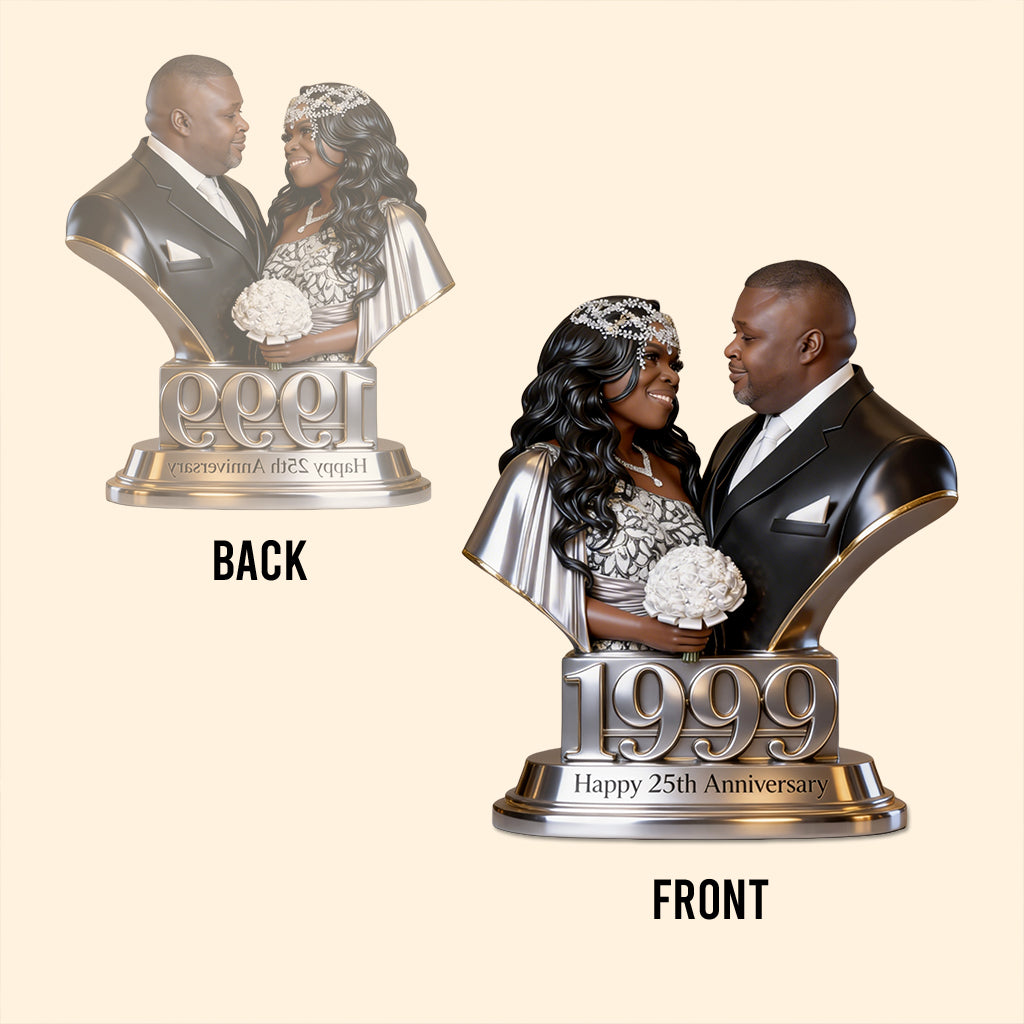 Happy Anniversary I Love You - Personalized Couple Custom Shaped Acrylic Plaque