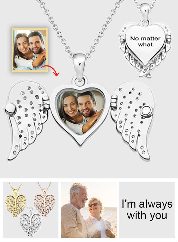 Engraved Wings Delicate Diamond - Personalized Engraved Multi-layer Star Rhinestone