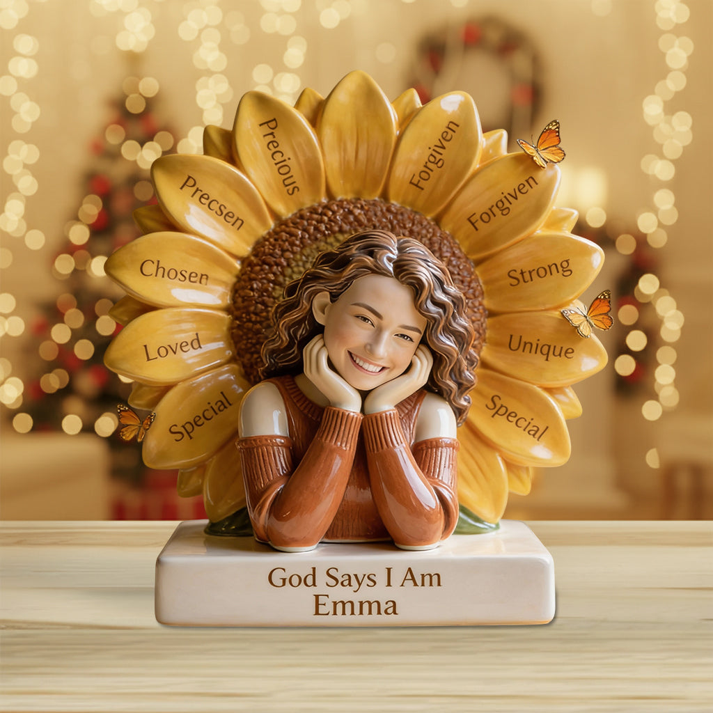 Custom From Any Photo God Says I Am - Personalized Christian Custom Shaped Acrylic Plaque