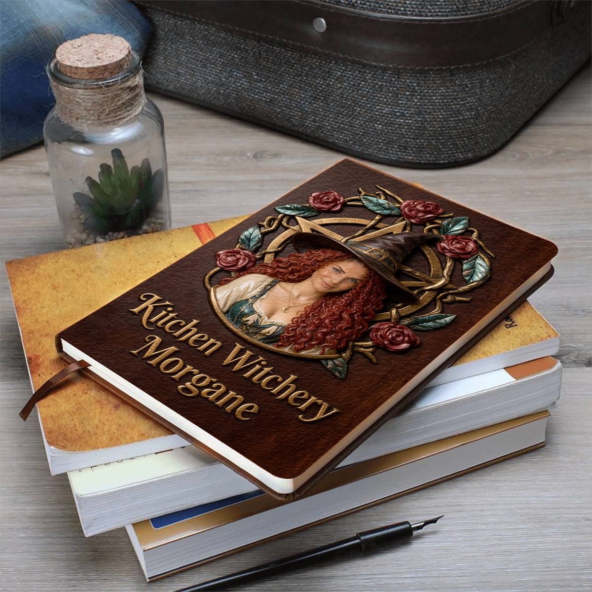 Enchanted Grimoire - Personalized Witch Leather Journal