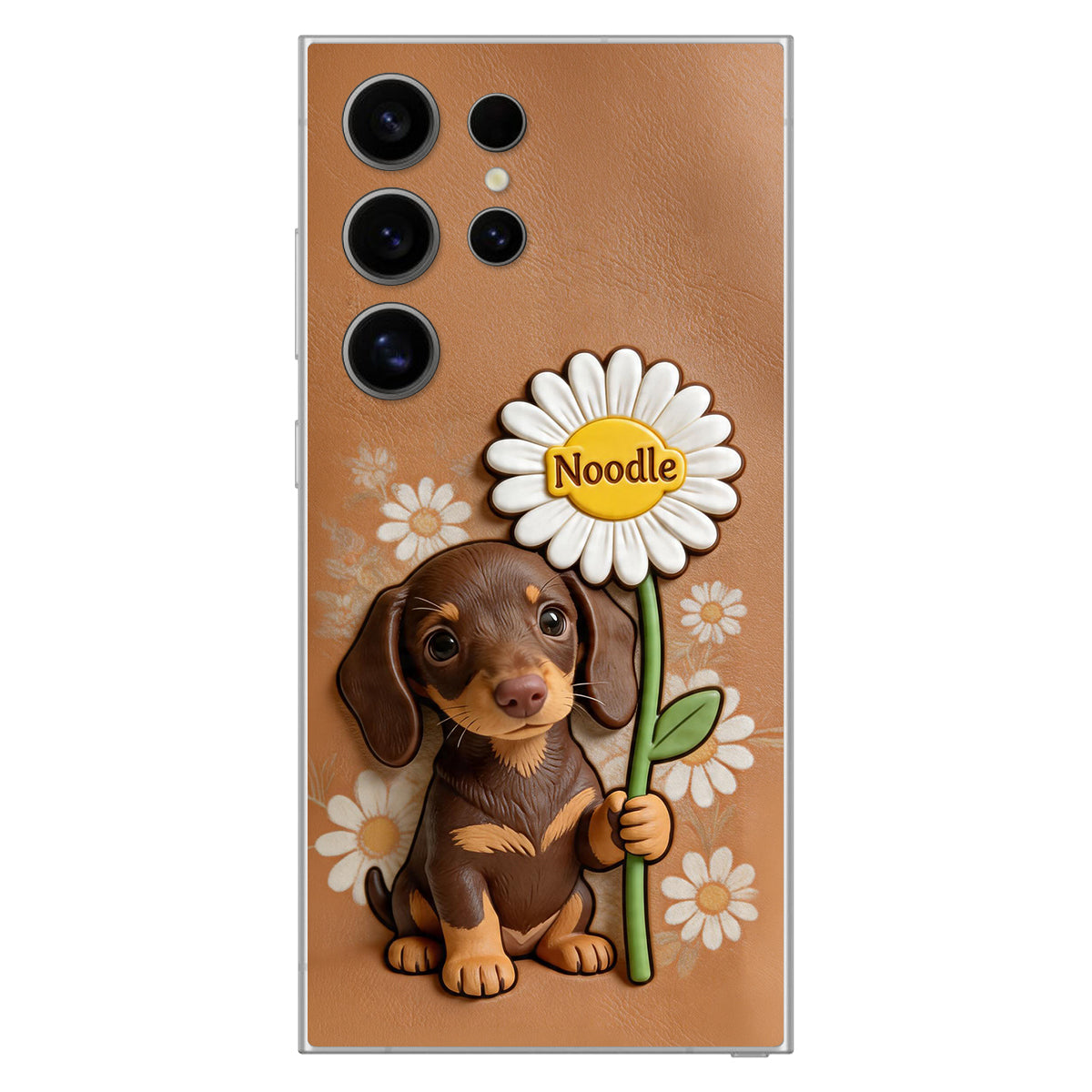 Custom Any Photo - Personalized Dog 3D Embossed Leather Phone Case