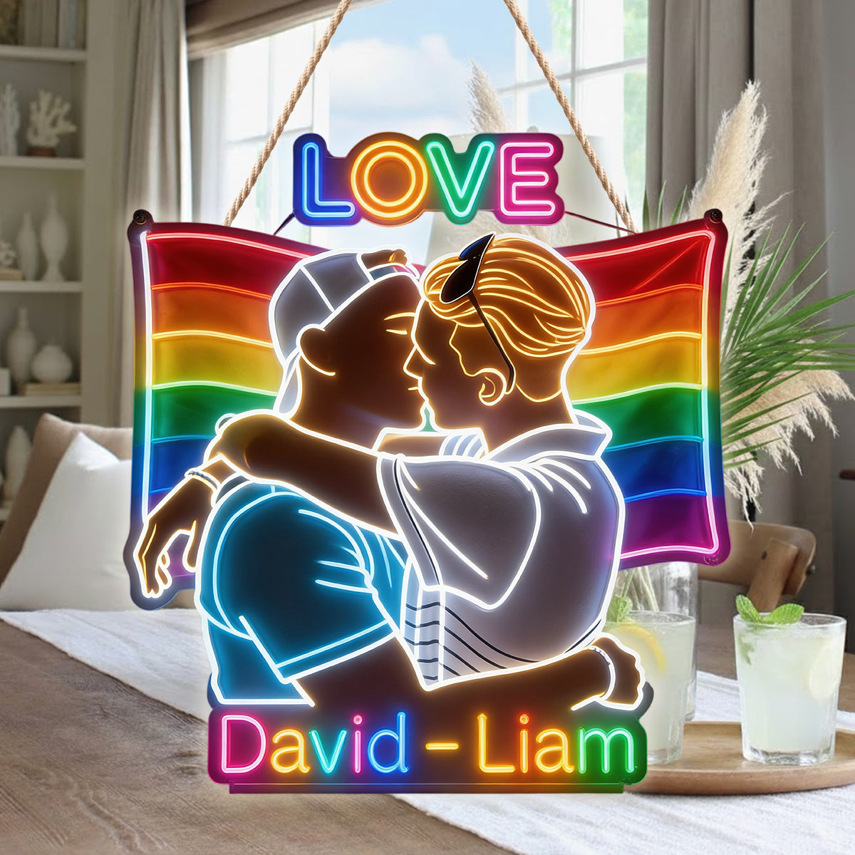 Love - Personalized LGBT Support LED Light Acrylic Sign