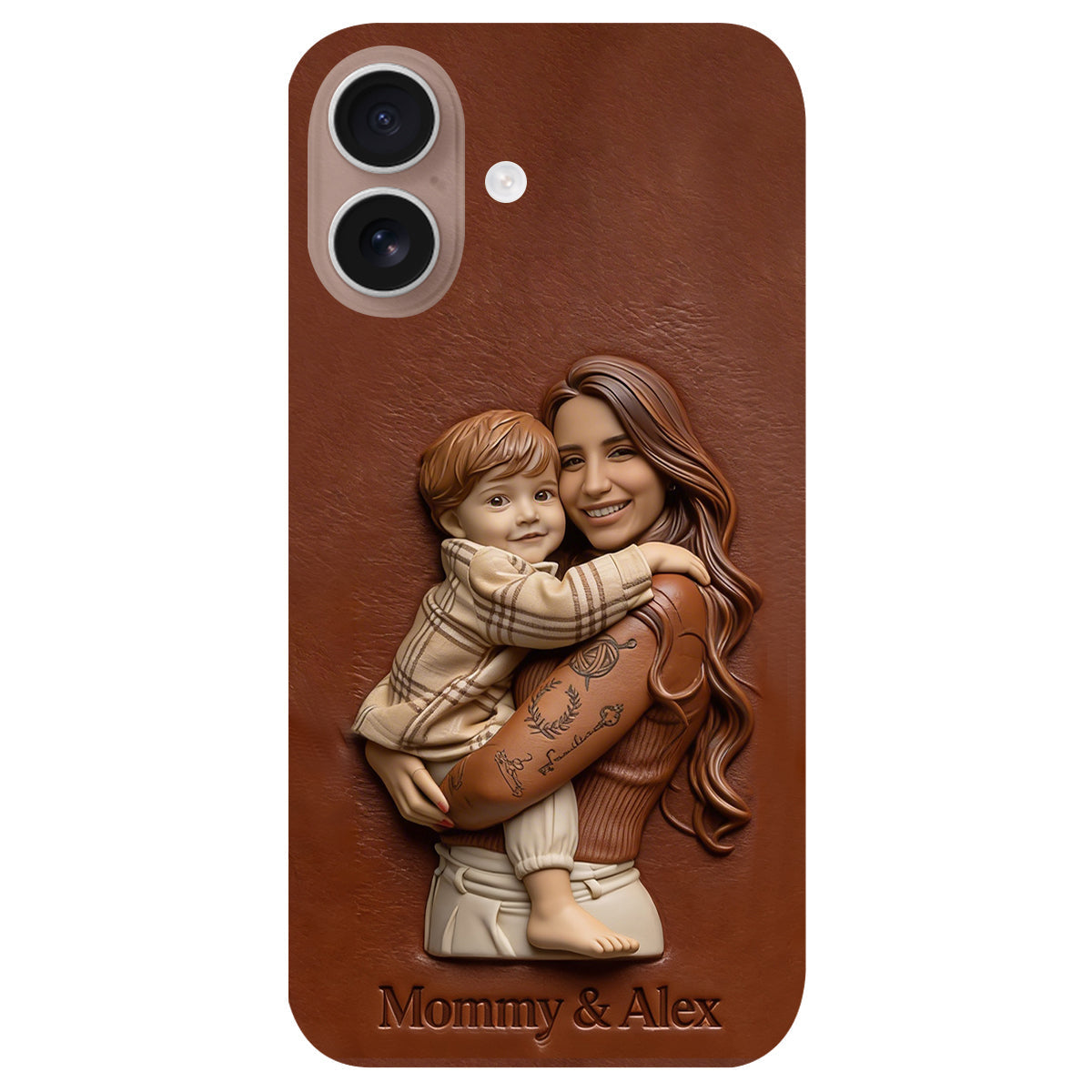 Custom Any Photo Gift For Mom, Grandma - Personalized Mother Leather Phone Case