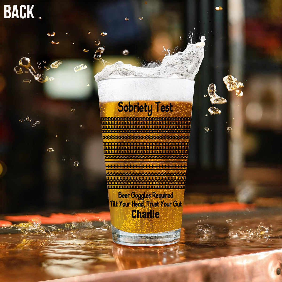 Beer Sobriety Test - Personalized Beer Beer Glass