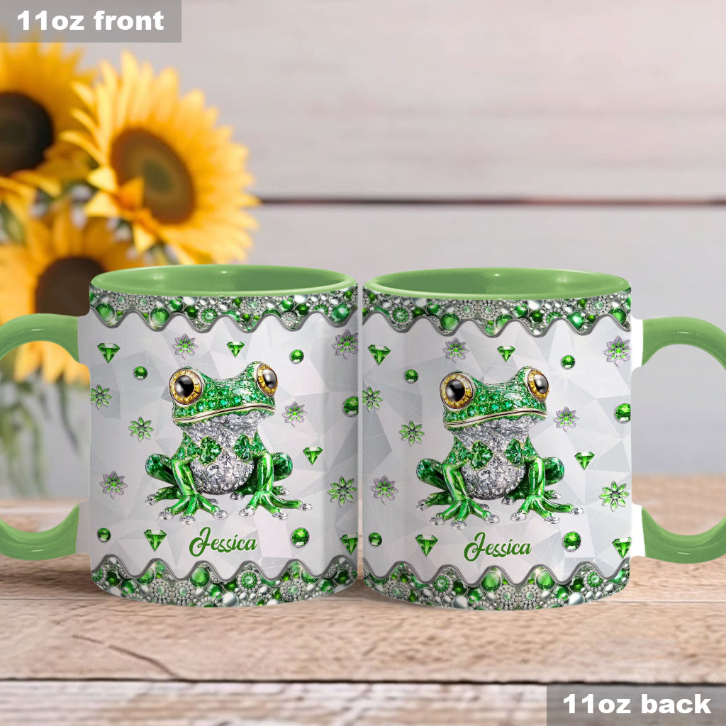 Just A Girl Who Loves Frogs - Personalized Frog Accent Mug