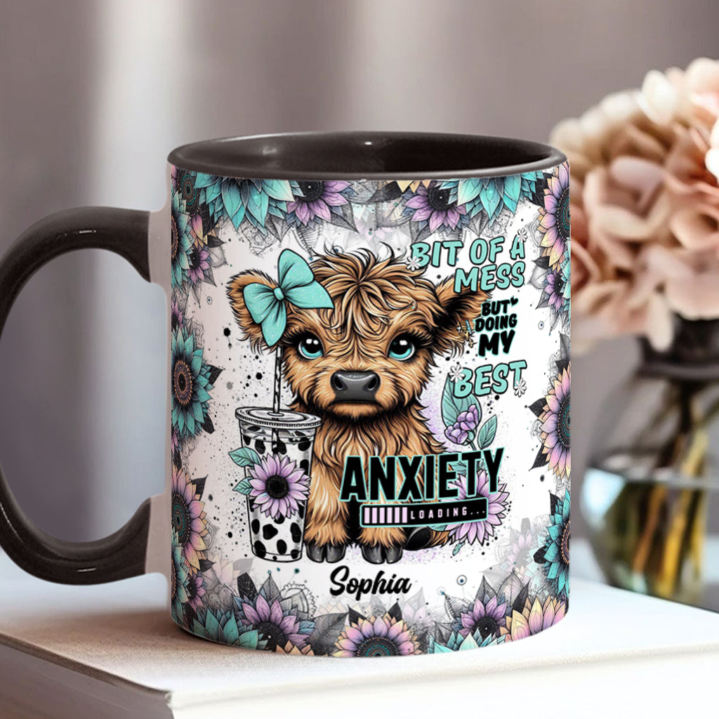 Bit Of A Mess But Doing My Best - Personalized Accent Mug