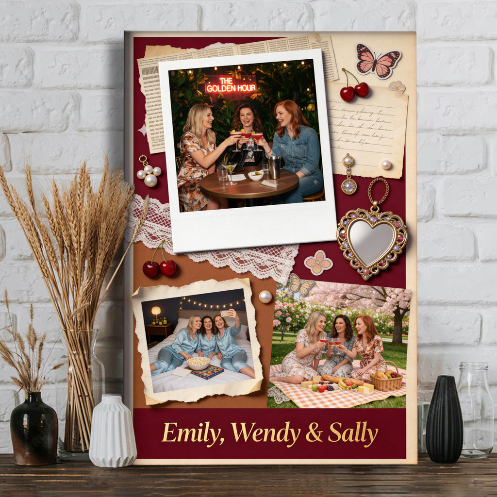 Any Photo Bestie Forever - Personalized Bestie Canvas And Poster