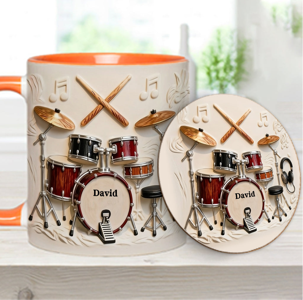 Awsome Drummer - Personalized Drummer Accent Mug & Coaster