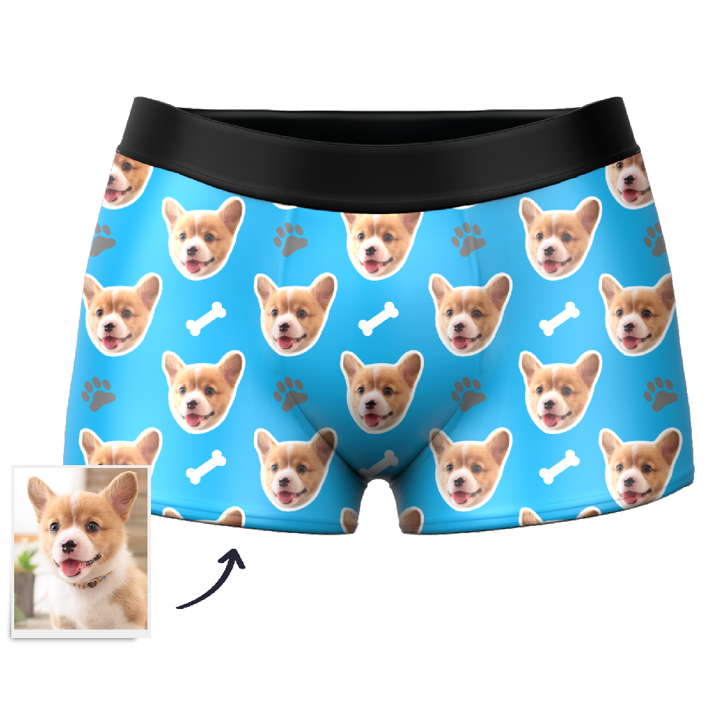 Custom Dog Face Boxers - Personalized Dog Men's boxer briefs