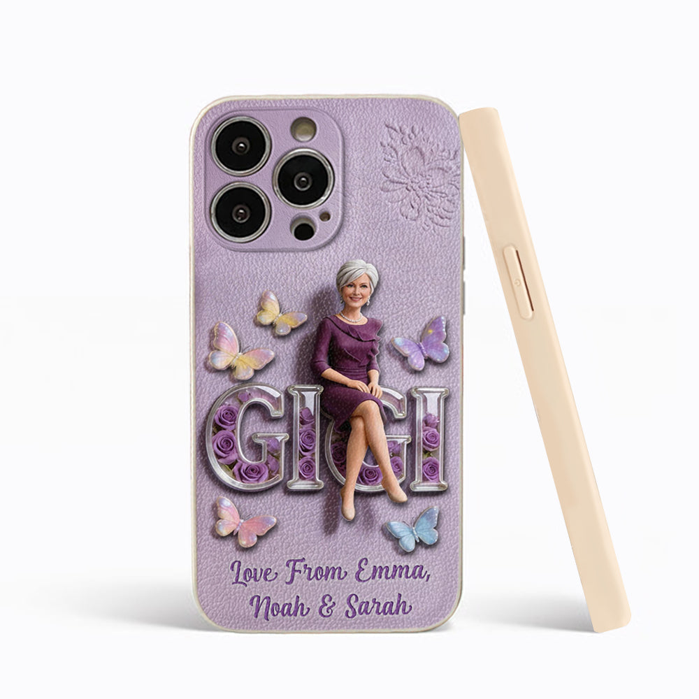 Custom Any Photo - Personalized Mother 3D Embossed Leather Phone Case