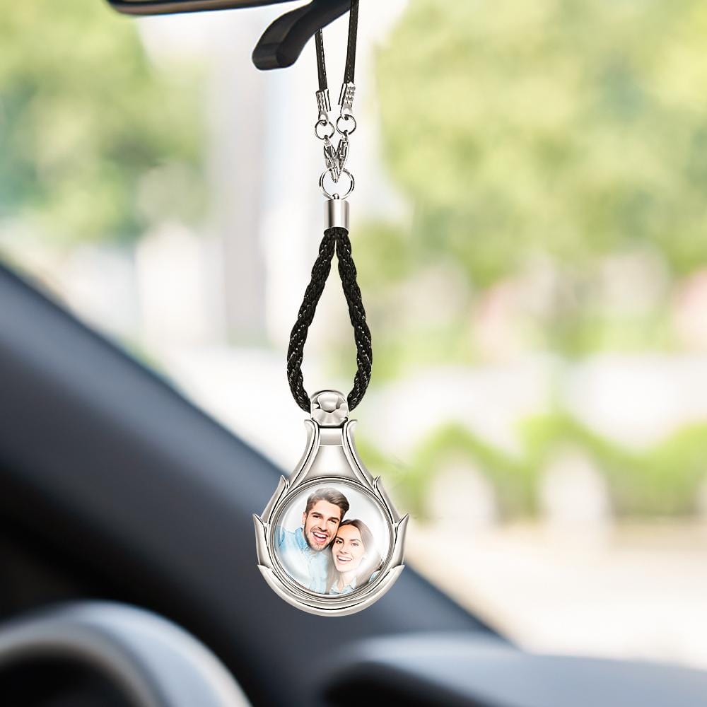 Drive Safe - Personalized Couple Photo Air Freshener Perfume Box Pendant