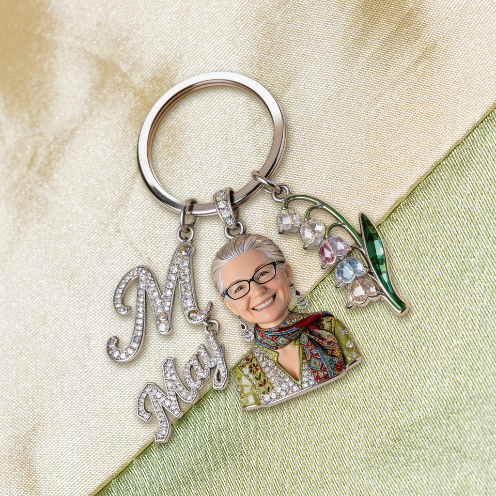 Custom From Letter, Flower, Photo - Personalized Self Love Premium Keychain With Charms