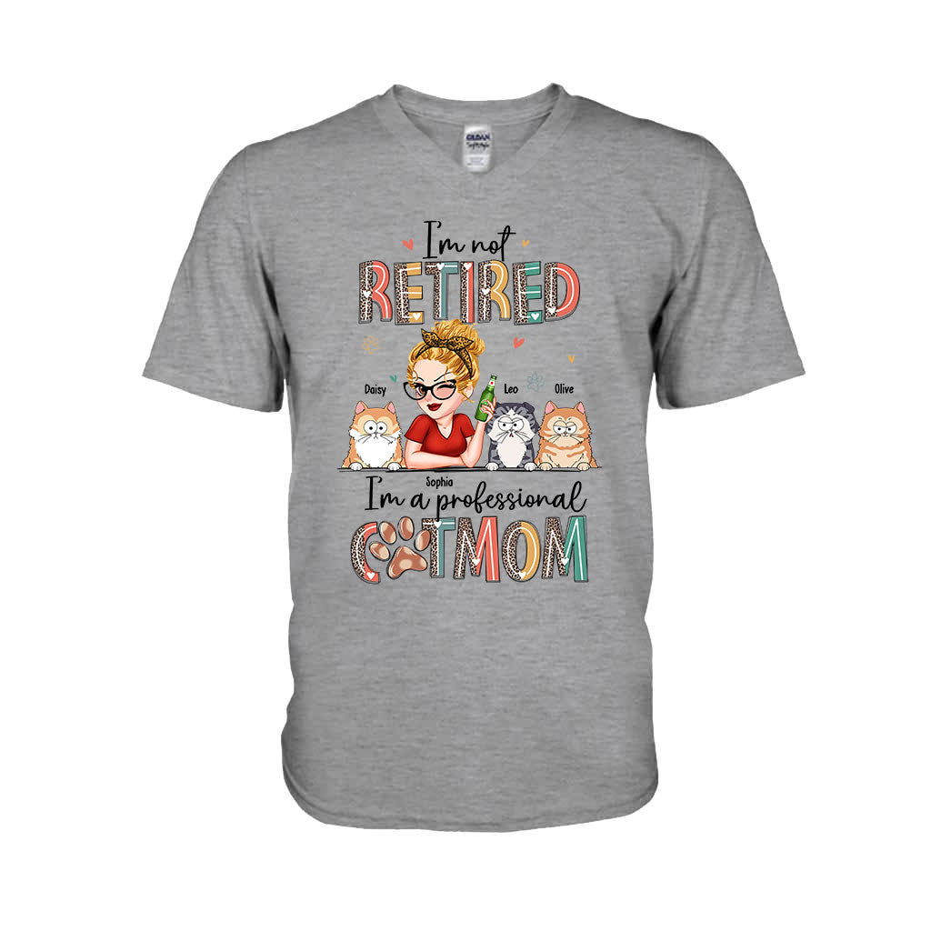 I'm Not Retired I'm A Professional Dog/Cat Mom - Personalized Dog T-shirt And Hoodie