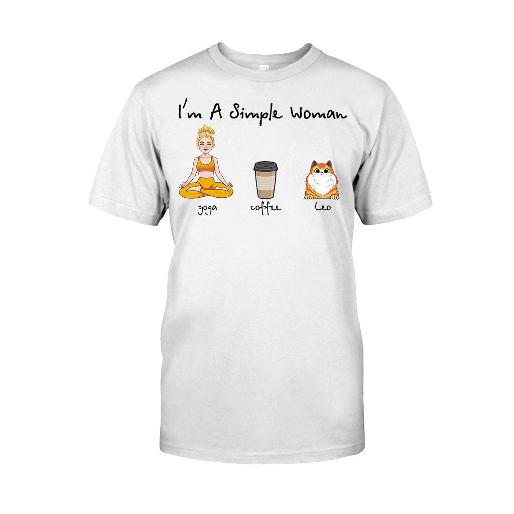 I'm A Simple Woman - Personalized Yoga T-shirt And Hoodie
