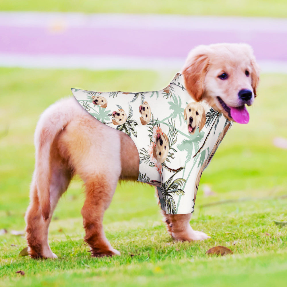 Custom Coconut Tree Pet Beach Shirt Clothes Gift for Pets - Personalized Hawaiian Dog Shirt