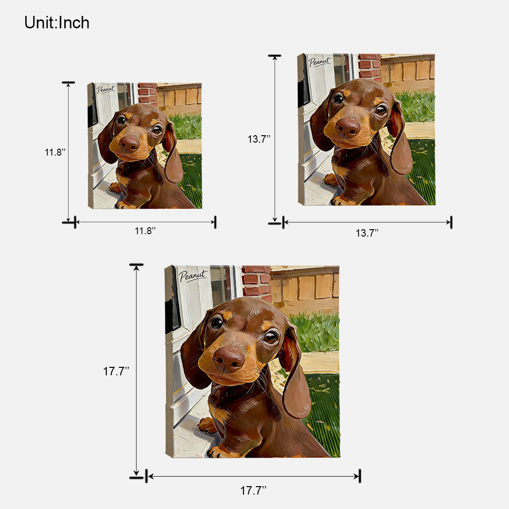 Any Photo Transform Preview Instanly - Personalized Dog Custom Shaped Wood Sign