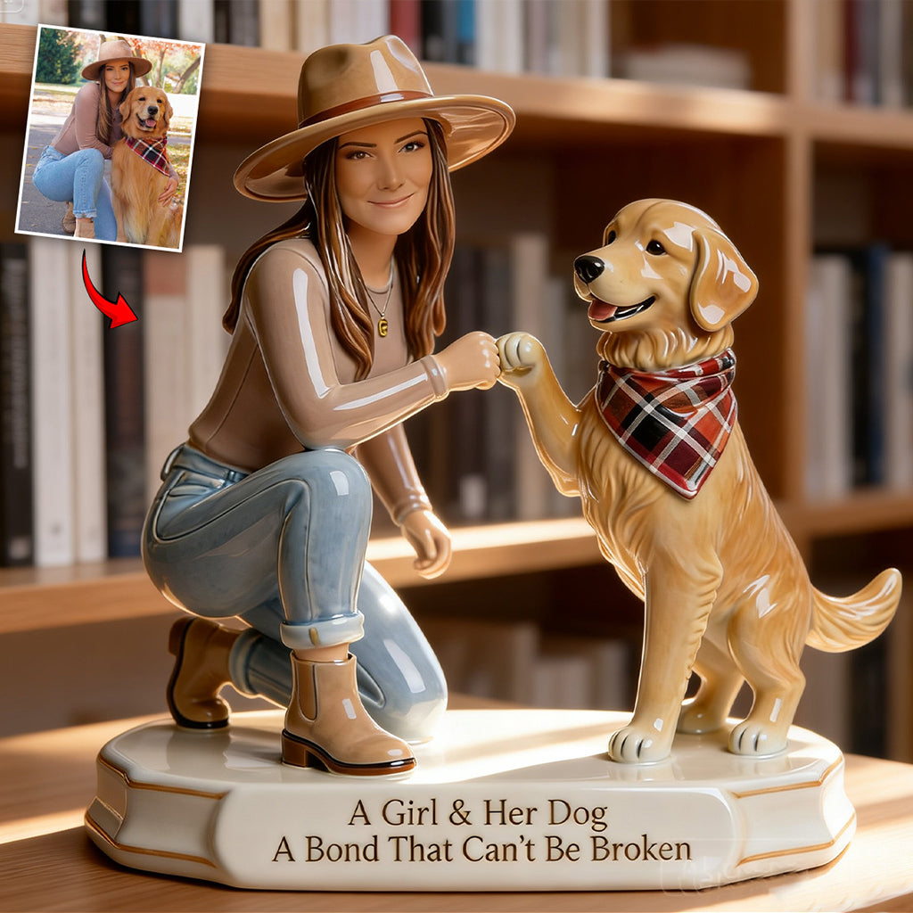 A Bond That Can't Be Broken - Personalized Dog Custom Shaped Acrylic Plaque