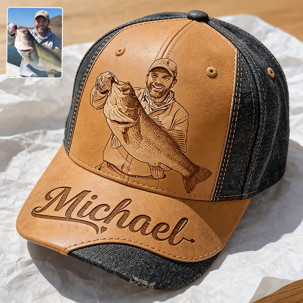 Custom Fishing Hat For Dad/ Husband/ Son... - Personalized Fishing Classic Cap