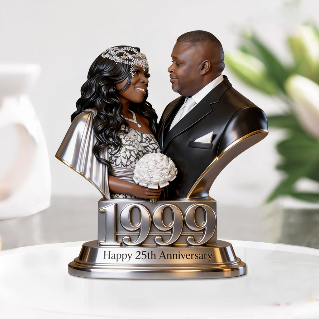Happy Anniversary I Love You - Personalized Couple Custom Shaped Acrylic Plaque