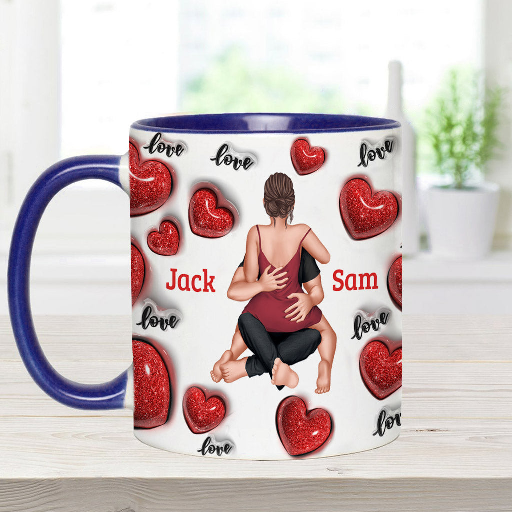 Everyday I Love You - Personalized Couple Accent Mug