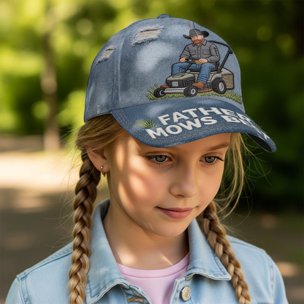 Father Mows Best - Personalized Father Classic Cap