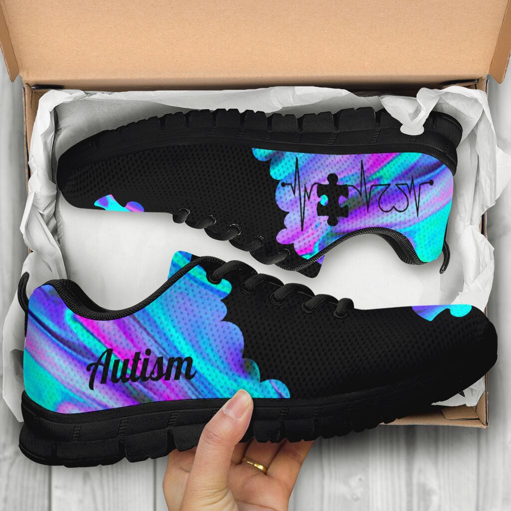 Autism Puzzle Heart Autism Awareness Sneakers 0622