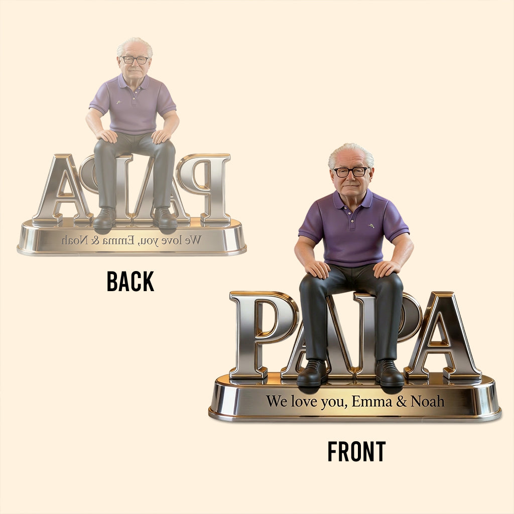 Custom Any Photo Best Gift For Dad, Grandpa - Personalized Father Custom Shaped Acrylic Plaque