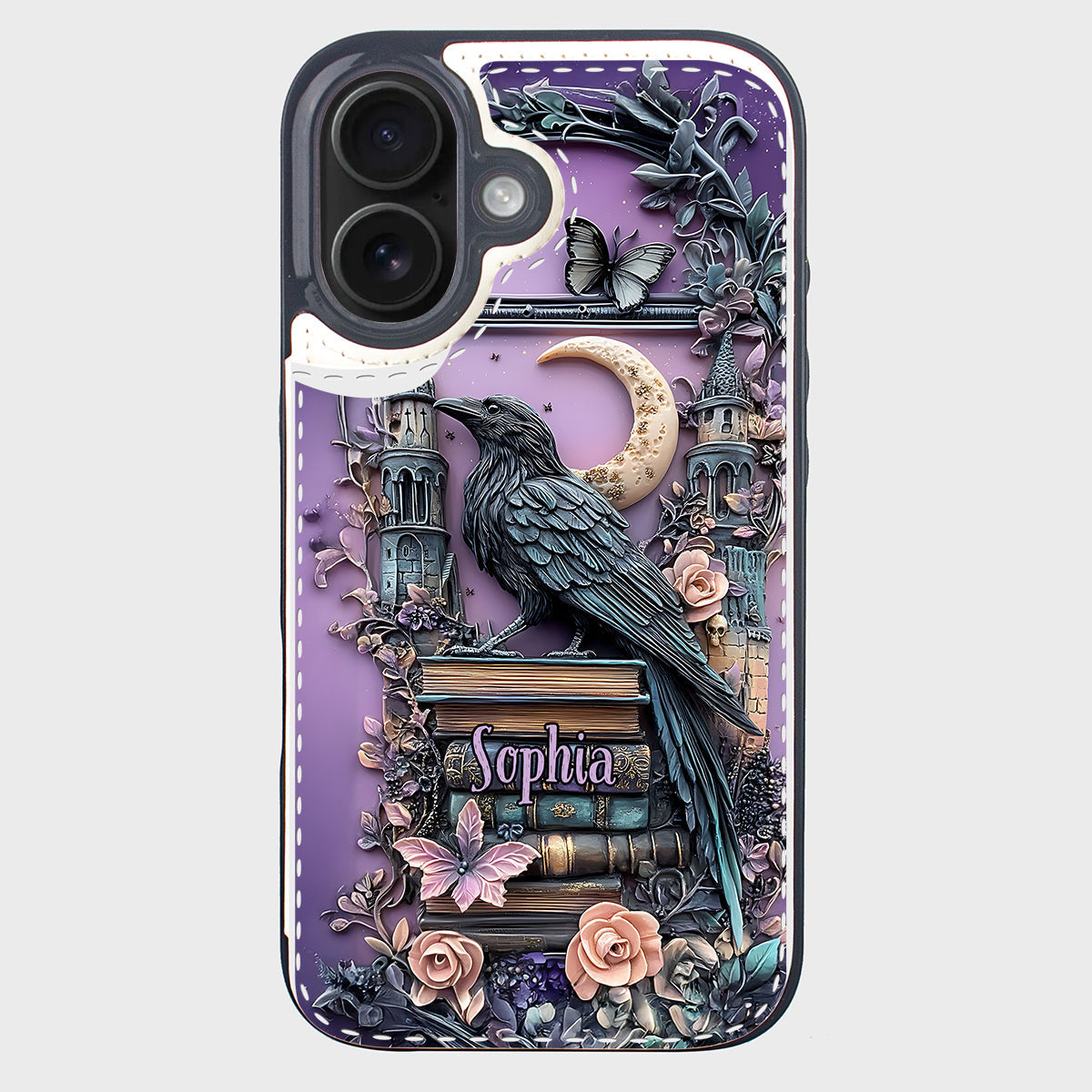 Dark Academia Book Reader - Personalized Book Foldable Wallet Phone Case