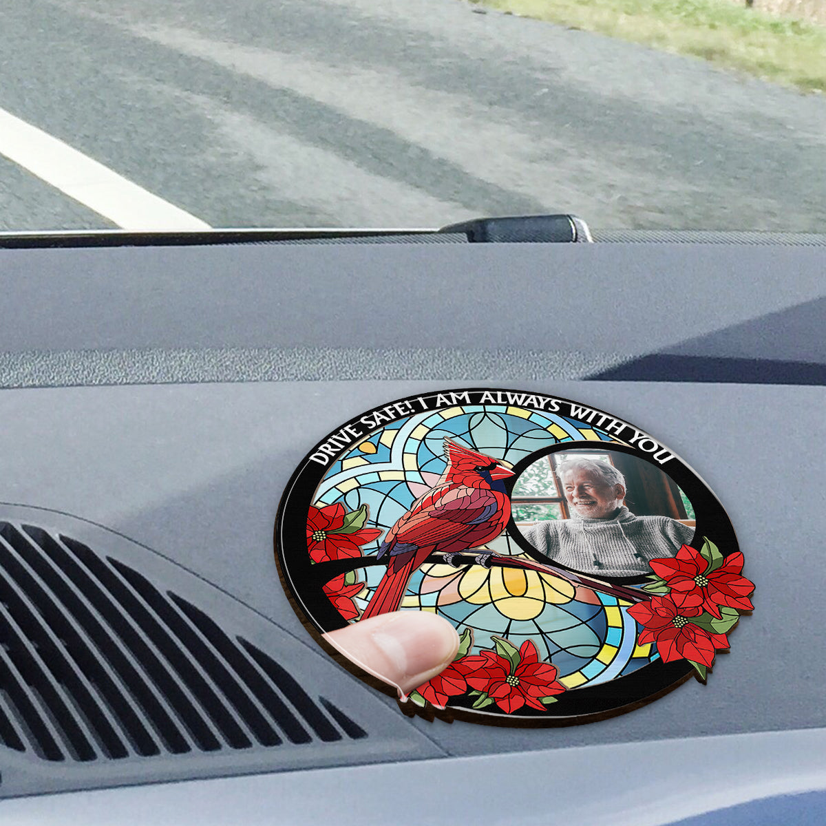 Drive Safe I'm Always With You - Personalized Memorial Shaped Car Visor Clip